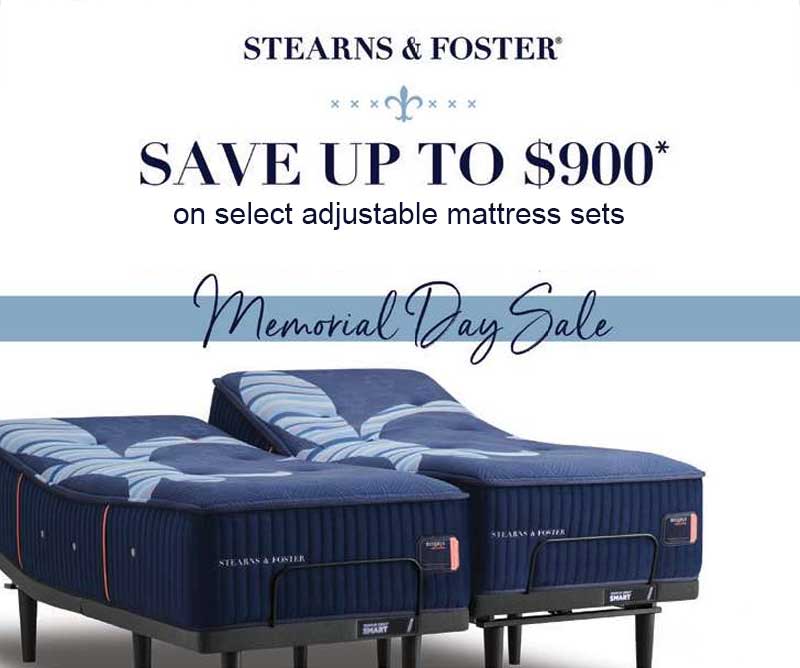 Stearns & Foster - SAVE UP TO $900 ON SELECT ADJUSTBLE MATTRESS SETS