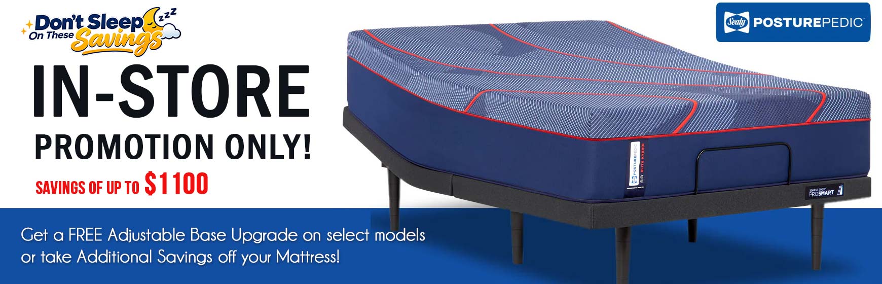 Sealy Posturepedic In-Store Promotion – Save up to $1,100 on select mattress models