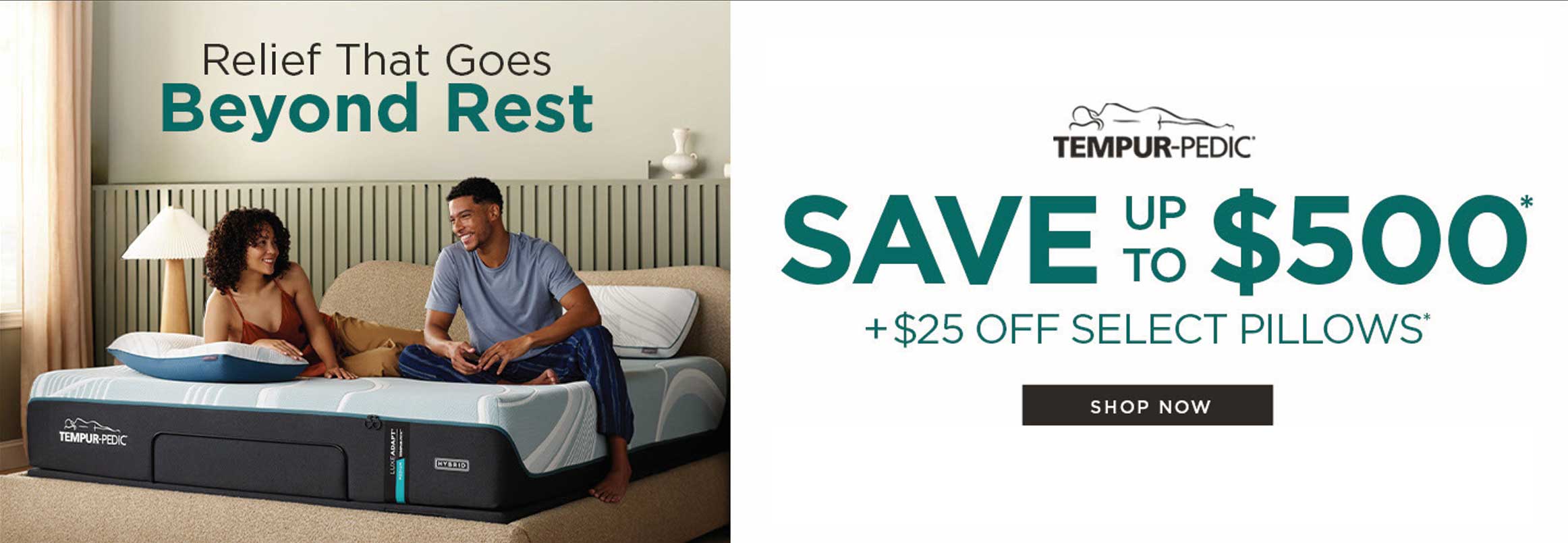 Tempur-Pedic Black Friday Sale 2026 – Save up to $500 on select mattresses and adjustable bases, plus $25 off select pillows.